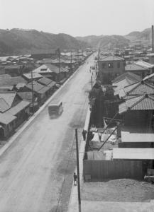 昭和15年頃の内郷綴町と国道6号