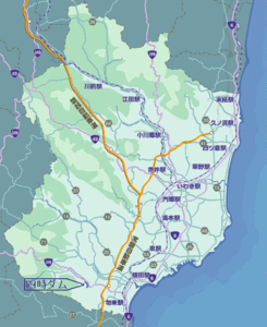 四時ダム位置図