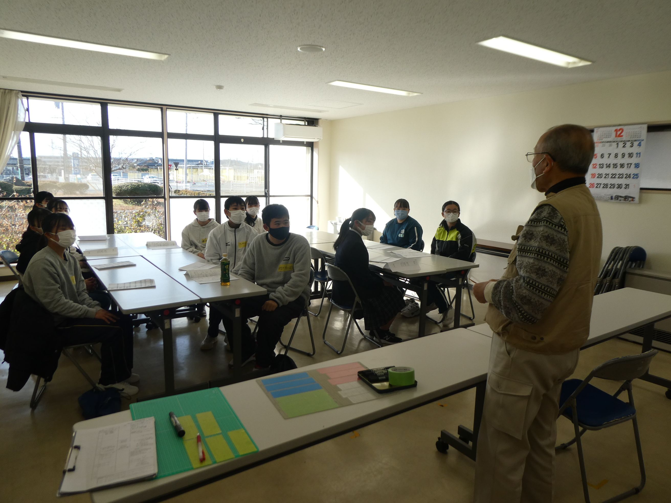 ボランティアと支部長打ち合わせ