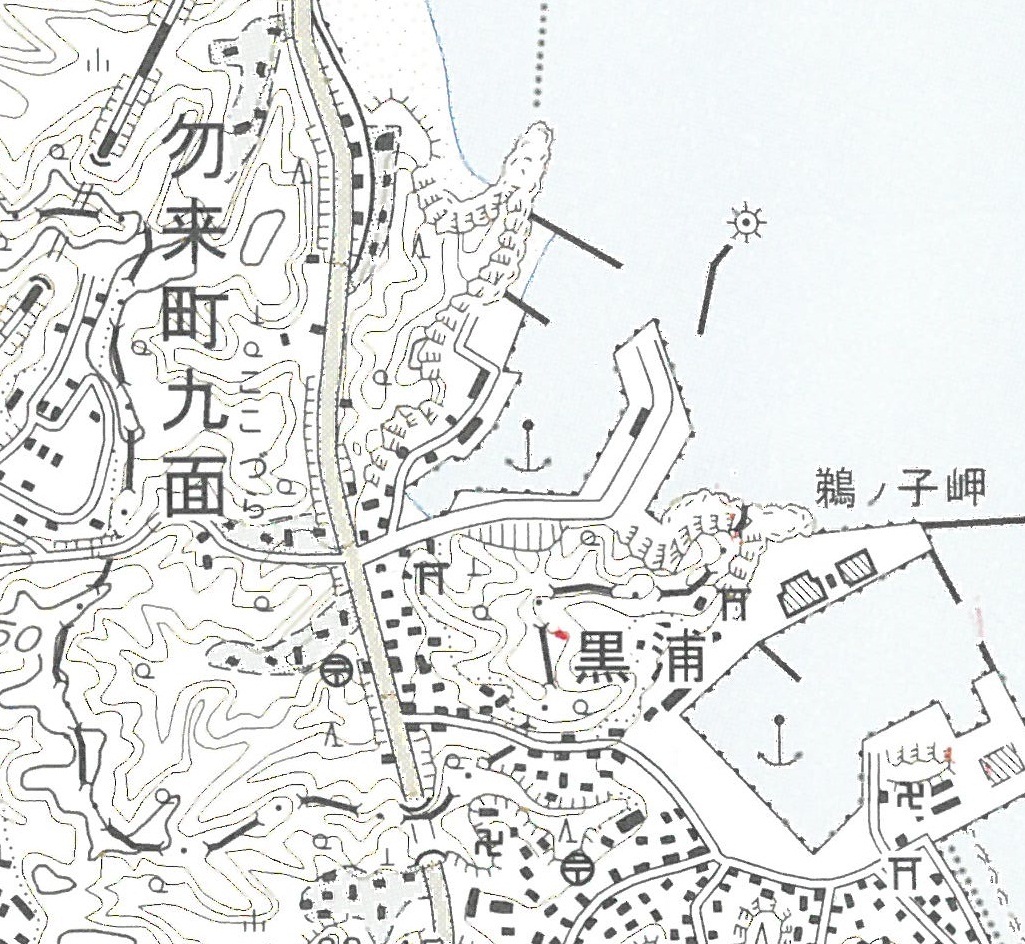 2.■地図2  港湾施設が整備された勿来港　〔1.25,000地形図　小名浜(平成18年更新)　国土地理院発行〕