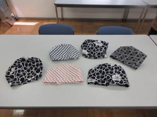 手ぬぐい帽子作り教室