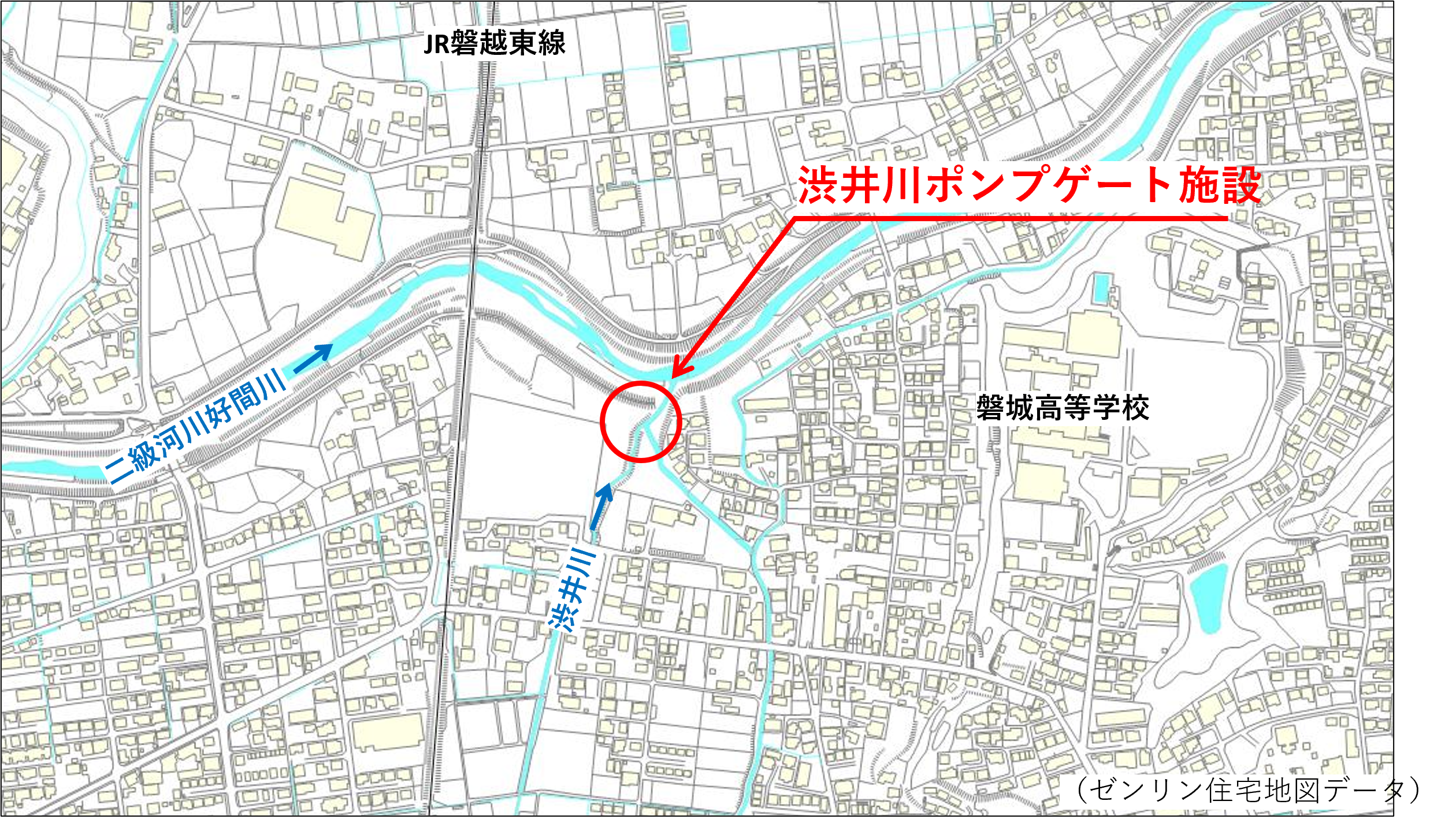 渋井川位置図