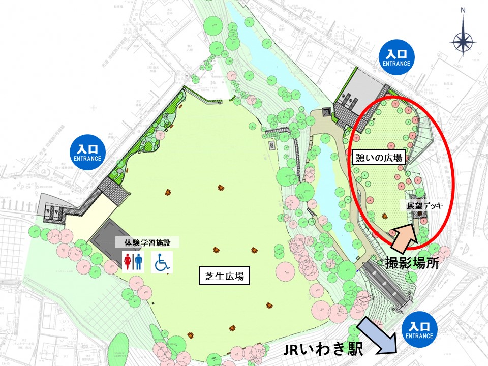 憩いの広場・展望デッキ 平面図